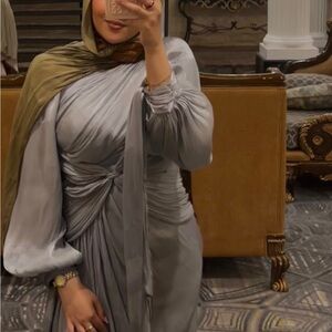 Elegant Gray Women's Dress